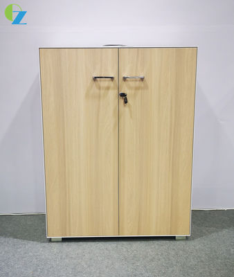4.2mm Slim Edge Steel Wood Combined Swing Door Cabinets 2 Adjustable Shelves