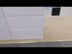 Steel 3 Drawer Lateral Filling Cabinet 12mm Edge Gooseneck For Office