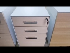 Wooden Front Chrome Plating Handle BBF 3 Drawer Pedestal Cabinet For Filling