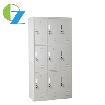 ISO1400 Staff Gym School Steel Office Lockers 9 Compartment Locker Any Color