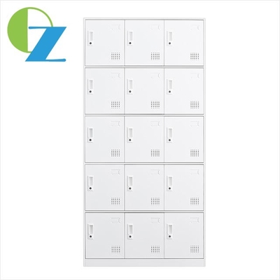 rustproof 15 Door Steel Locker Steel Staff Locker Almirah 900mm width