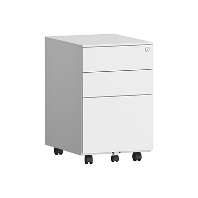 Side Open 3 Drawer Steel Office Mobile Pedestal Cabinets RAL Color