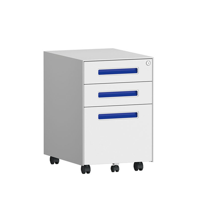 3 Drawer Antirust Mobile Pedestal Cabinet Cold Rolling Steel Office Filing