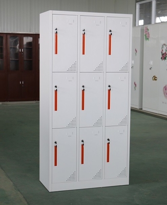 9 Door Cold Rolling Steel Office Lockers For Office / Hospital