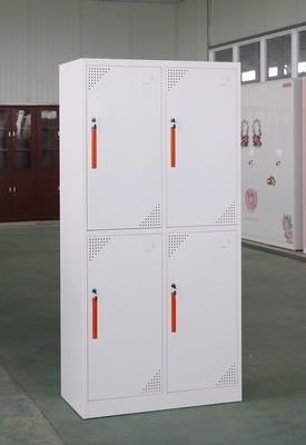 Cold Rolling Steel Office 4 Door Metal Lockers Powder Coating For University