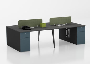 Customized Office Workstation Desk For 4 Persons , Modular Workstation Furniture
