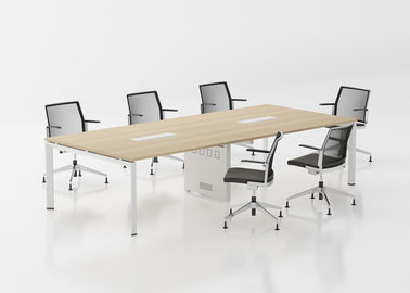 Modular Rectangular Office Meeting Table Furniture For 8 Person Conference
