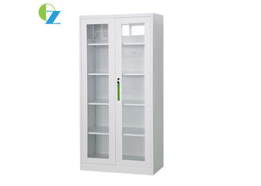 Modern Steel Glass Swing Door Cupboard Powder Coating