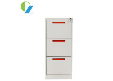 Cold Rolling Steel Vertical 3 Drawer Filing Cabinet 1330mm Height With Name Tag