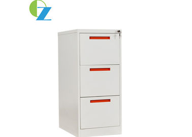 Customized Office Vertical Steel Filing Cabinets , Three Drawer Metal File Cabinet