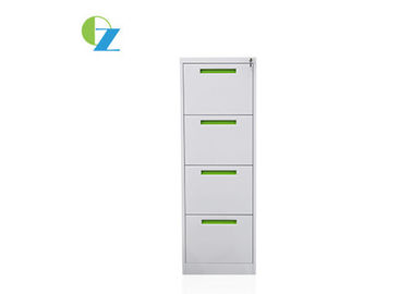 Vertical 4 Drawer Steel Filing Cabinet Knock Down Structure for school / office