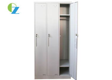 Staff Clothes Cabinet Steel Office Lockers 3 Door With KD Structure
