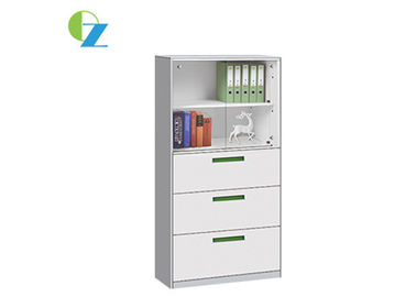 1850mm Height Silm Office Storage Cabinets With Drawers Amd Open Shelf