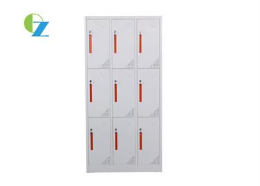 KD Structure Steel Office Lockers Lateral , 9 Door Metal Locker Storage Cabinet