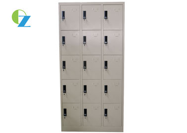 Customized Color 15 Door Steel Office Lockers , Metal Locker Cupboard