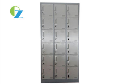 Multiple use 18 door Steel Office Lockers Cabinet Customization Color