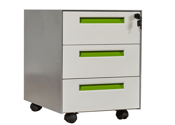 H490mm 3 Drawer File Cabinet With Lock And Wheels School Office use