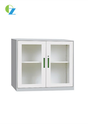 Small 2 Swing Door Steel Office Cupboard File Document Storage Display Cabinet