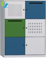 12mm edge Primary School Colorful 6 Door Steel Locker With Mail Box