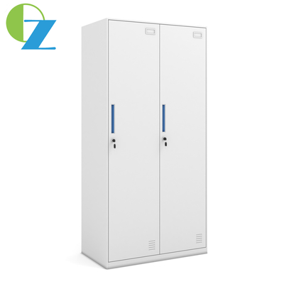 2 Door Slim Metal Storage Cabinet Clothes Storage Wardrobe Home Office Furniture
