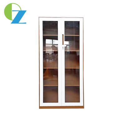 2 Glass Door Slim Metal Slim Drawer Filing Cabinet For Book Furniture