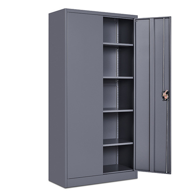 Industrial Full Height Swing 2 Door Cupboard Metal File Documents Storage