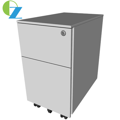 Steel Mobile Mini Pedestal Metal Storage Cabinet 2 Drawer Document Office