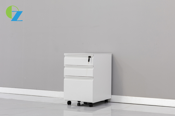 Gooseneck Handle 3 Drawer Mobile Pedestal Cabinet Anti Dumping Under Desk