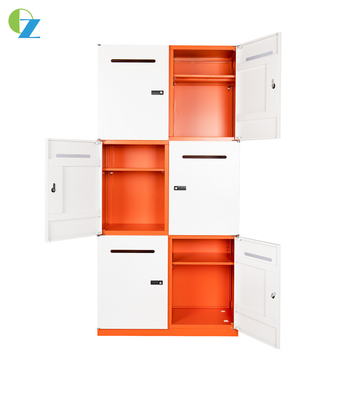Knock Down Structure 9 Door Mail Box Storage Cabinet With Password Lock