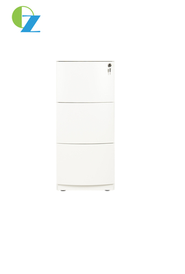 White Color 3 Drawer Vertical Filing Cabinet With Anti Tilt Function