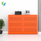 Four Adjustable Shelves Orange Big Steel Sliding Door Cupboard Non KD Structure