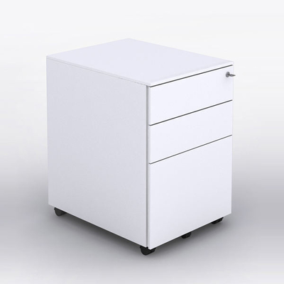 Customizable Side Open Three Drawer Mobile Pedestal Cabinet  0.6mm Thickness