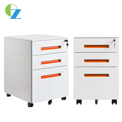 Multicolor Office Workstation Mobile Pedestal Cabinet 3 Drawers Rustproof