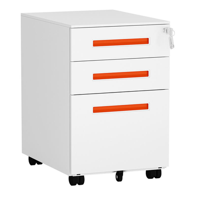 ISO9001 Assembled 3 Drawer Mobile Pedestal Cabinet Office Filing Cabinet