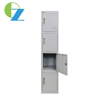 Modern Style Steel Office Lockers 4 Door Metal Lockers  Corrosion Protection