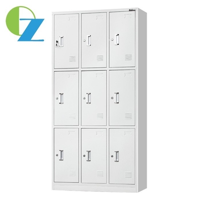 ISO1400 Staff Gym School Steel Office Lockers 9 Compartment Locker Any Color