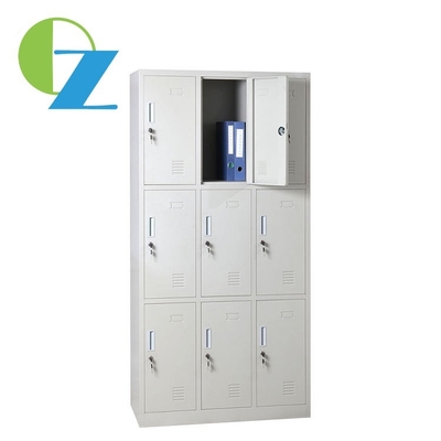 ISO1400 Staff Gym School Steel Office Lockers 9 Compartment Locker Any Color