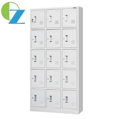 rustproof 15 Door Steel Locker Steel Staff Locker Almirah 900mm width