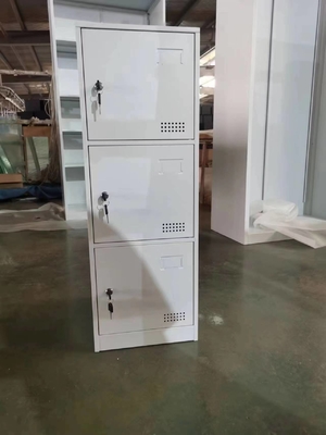 Height 1850mm Metal Gym Lockers 3 Door Steel Locker Any RAL Color