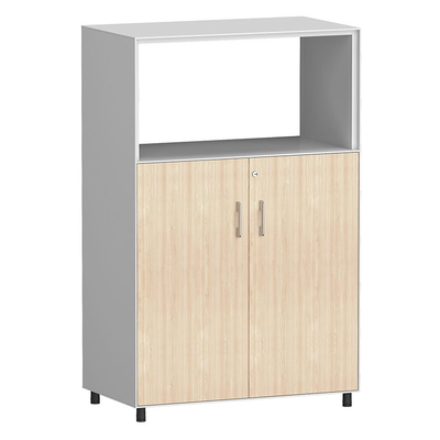 Up Open Down Swing Door Modular Storage Cabinet With 1 Fixed Shelf Double Layers Plate