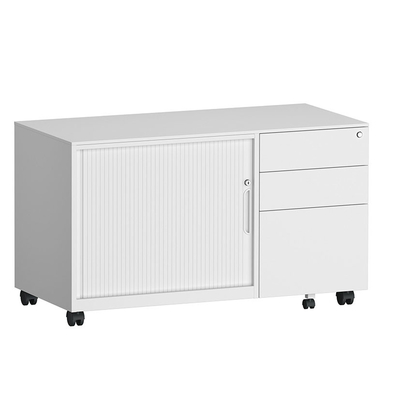 Left Sliding Door SPCC Mobile Office Filing Cabinet Right 3 Drawer