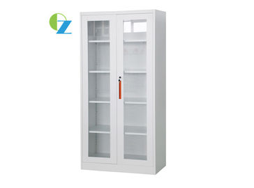 Electrostatic Powder Coating Swing Door Steel Office Cupboard KD Structural