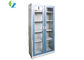 Glass Door Steel Cupboard H1850*W900*D400(MM) Blue Swing Cabinet For Office