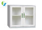Customized Steel Office Cupboard file storage with Double Glass Swing Door
