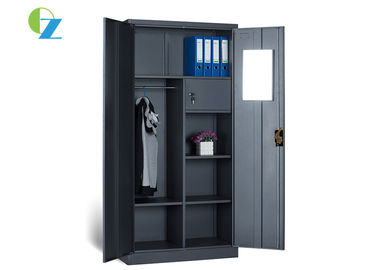 Durable Steel Office Cupboard Multifunctional File Cabinet With Mirror Wardrobe
