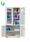 0.6mm Glass Door Storage Steel Office Cupboard Cabinets