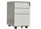 White Office Steel 0.7mm 3 Drawer Rolling File Cabinet