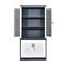 0.14cbm Glass Steel Office Cupboard With Adjustable Shelves