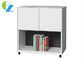 5MM Edge Open Shelf Steel Office Cupboard White Stain 2 Tier Cabinet 1 DOOR