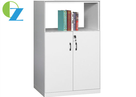 5mm Edge Slim Metal Storage Cabinet 2 Tier Cupboard 1 Open Shelf